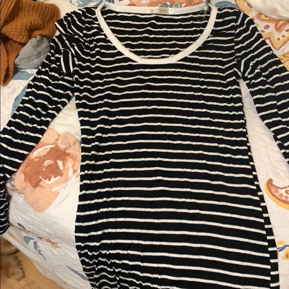 Long sleeve stripe dress